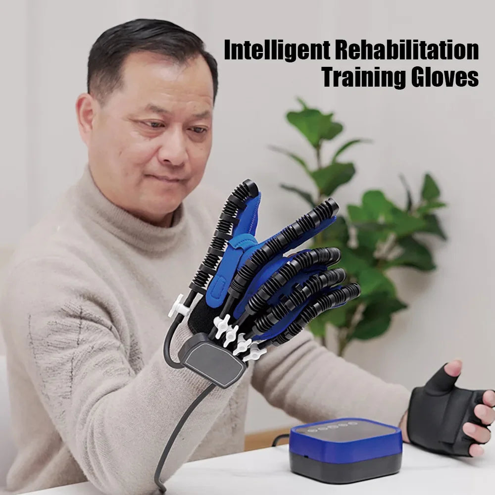 Verbesserter Handmassagehandschuh, Rehabilitationsroboter, Handschuhgerät zur Wiederherstellung der Handfunktion nach Schlaganfall, Hemiplegie, Fingertrainer-Tool