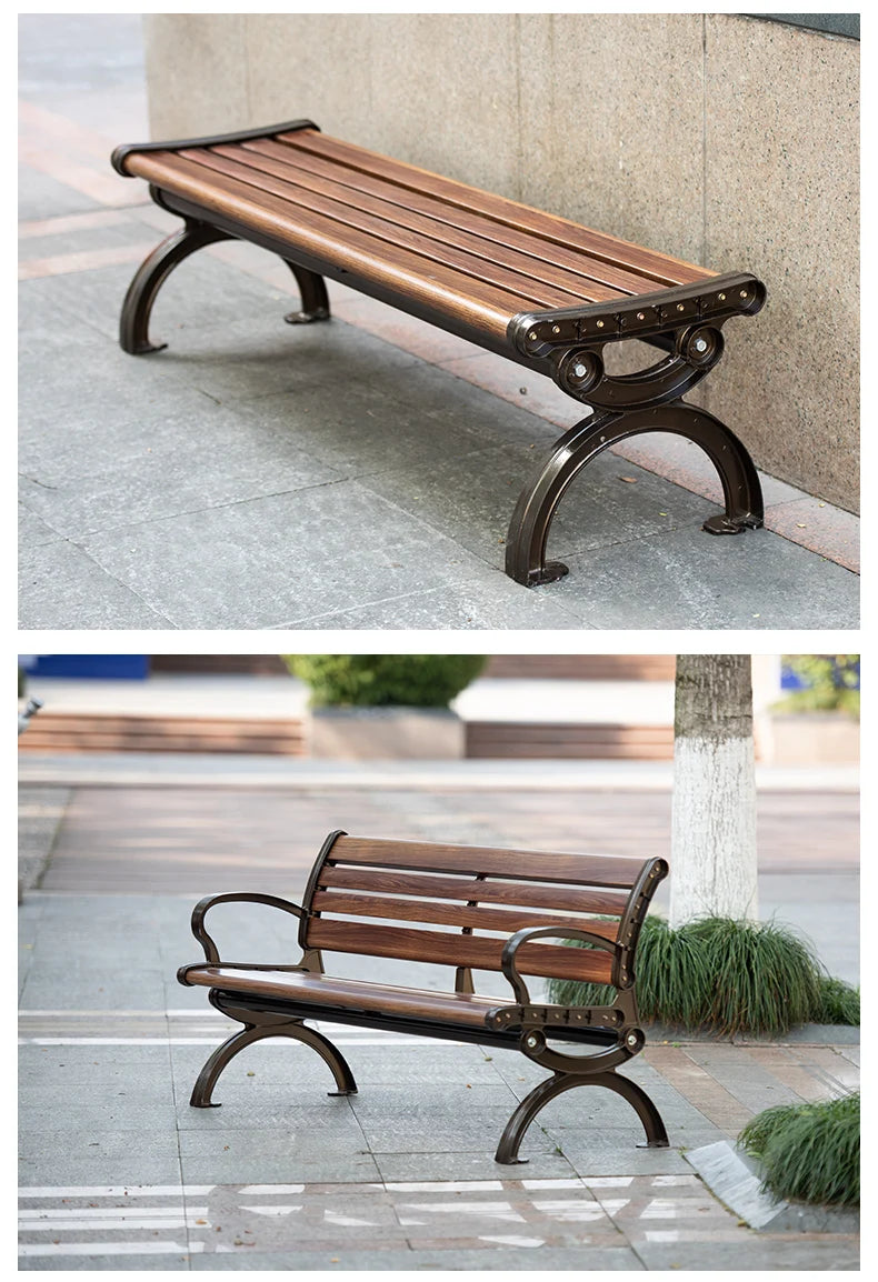 Aluminum alloy outdoor park chairs, outdoor courtyard chairs, garden balconies, household benches, cast aluminum backchairs