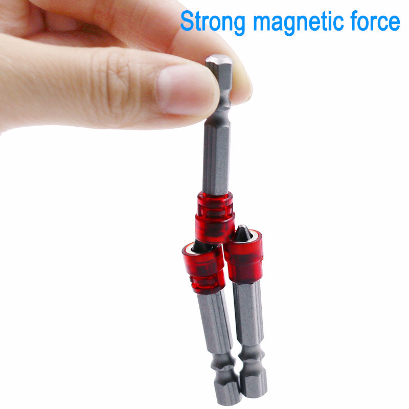 1/4" Screwdriver Bits Red Head Magnet Driver Hex Shank With Magnetizer Cross Magnetic Bit Hand Electric Screw Tools Accessories