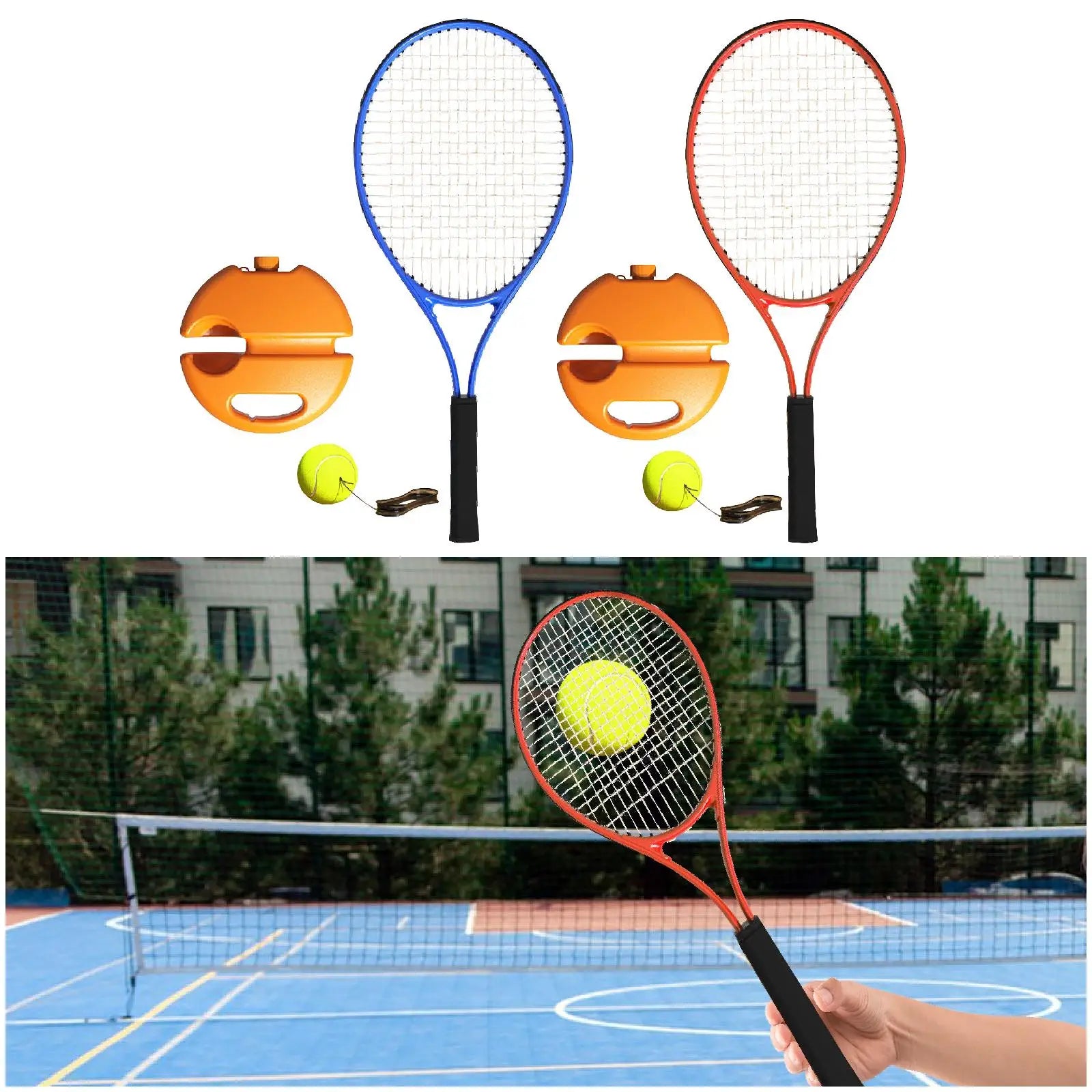 Solo Tennis Trainer Tool Adult Equipment Beginners Lightweight Tennis Training Device for Park Backyard Garden Exercise Indoor