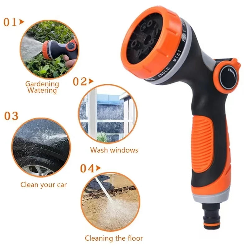 10 Function Garden Flower Watering Gun Family Outdoor Car Wash Watering Gardening Tools Park Spray Nozzle Water Gun