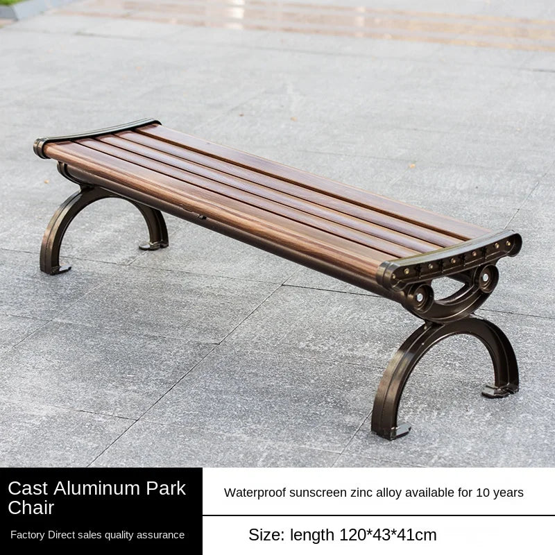 Aluminum alloy outdoor park chairs, outdoor courtyard chairs, garden balconies, household benches, cast aluminum backchairs