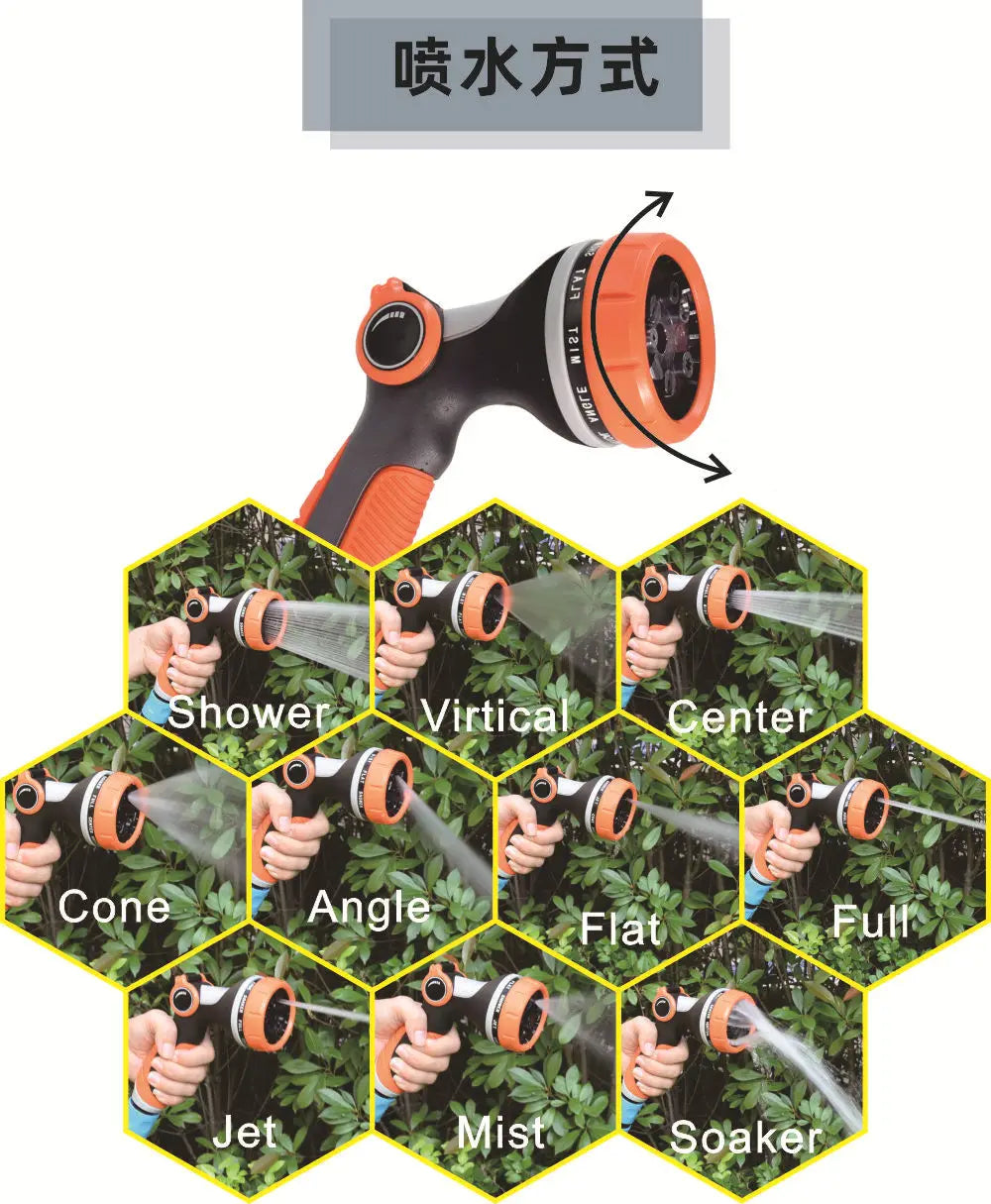 10 Function Garden Flower Watering Gun Family Outdoor Car Wash Watering Gardening Tools Park Spray Nozzle Water Gun