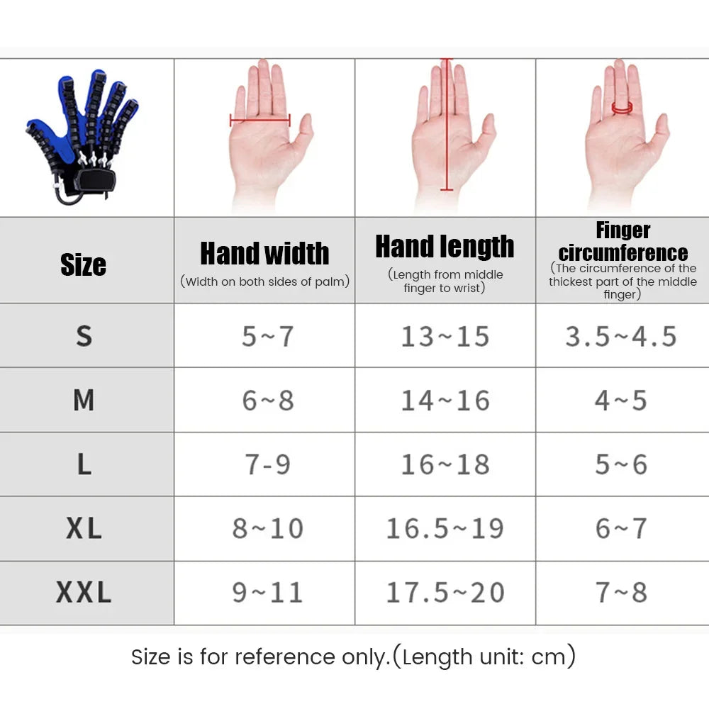 Verbesserter Handmassagehandschuh, Rehabilitationsroboter, Handschuhgerät zur Wiederherstellung der Handfunktion nach Schlaganfall, Hemiplegie, Fingertrainer-Tool